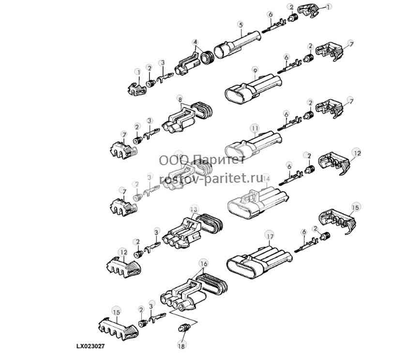 1–4-КОНТАКТНЫЕ РАЗЪЕМЫ (METRI PACK) 
